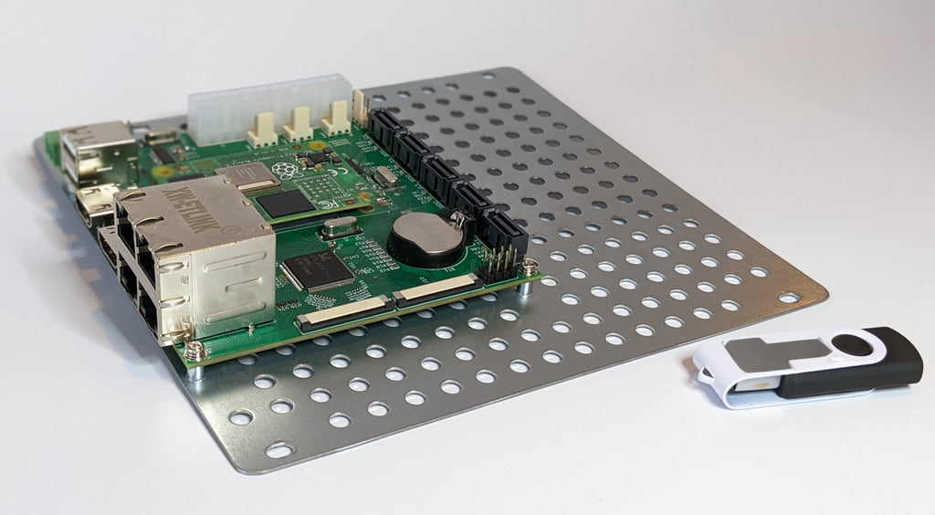 Interceptor Board Adapter with carrier board, side angle