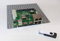 Interceptor Board Adapter with carrier board, ports angle