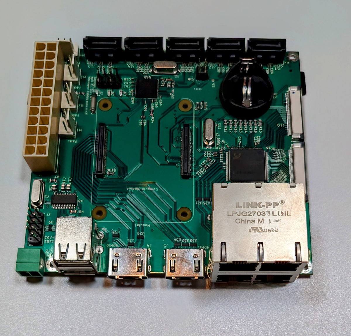 Interceptor Carrier Board v2.0, top view rotated